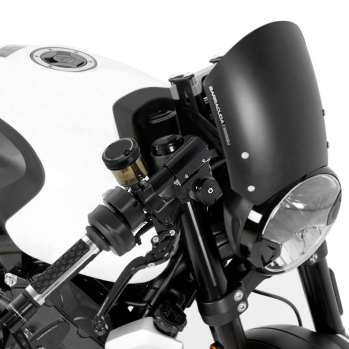 Coppia Semimanubri In Acciaio Zincato Per Moto Aermacchi Dm 30 Mm