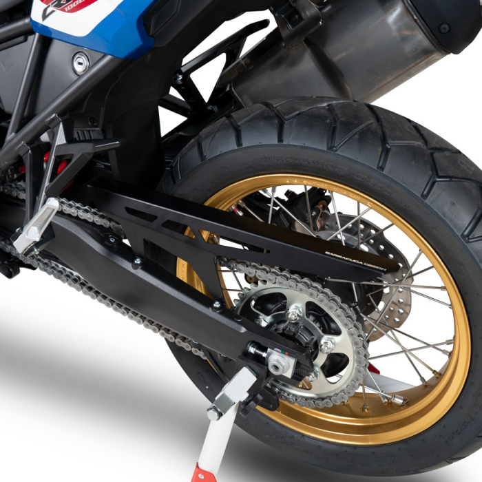 Copricatena Posteriore Moto Africa Twin - CNC Alluminio 6061-T6, Per CRF1000L 2016-2019, Nero - Foto 9